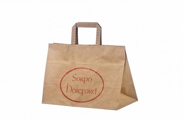 Stilfull take away papperskasse i stark kvalitet. Kan skräddarsys med personlig logga. 