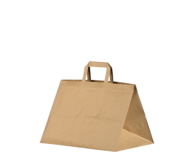brun take away papirspose 35x23x25 cm_456