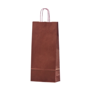 Brun vinpose i kraftpapir til 2 flasker11