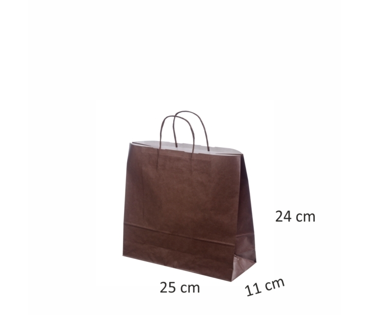 Mørkebrune papirsposer med tryk 3