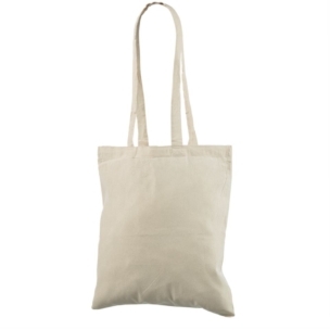 Loodusvalget värvi riidest kott pikkade sangadega