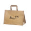 Brune Takeaway-papirsposer med flad hank og logo987