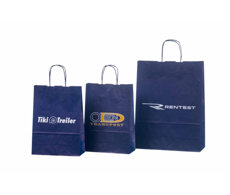 Blå papirsposer med personligt tryk92