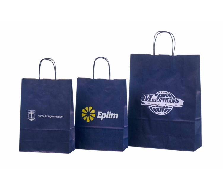 Blå papirsposer med personligt tryk9