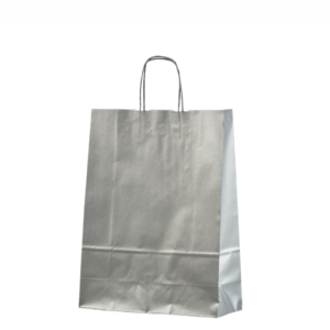 sølv-farvede papirsposer med hank 2