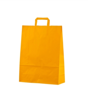 Orange papirsposer med flad håndtag111