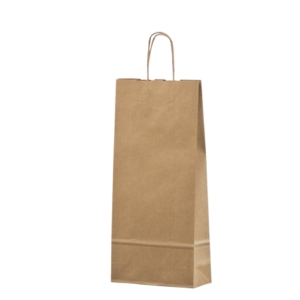 Brun vinpose i kraftpapir til 2 flasker11