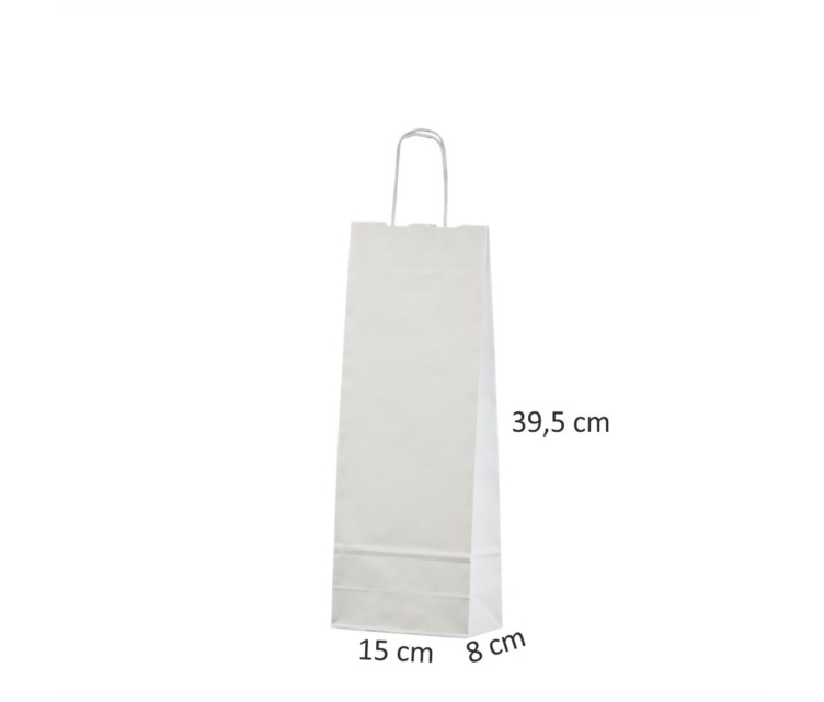 Hvid vinpose i kraftpapir til 1 flaske33