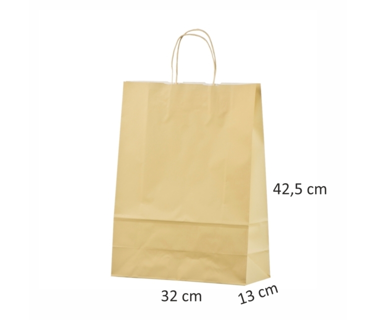 Beige papirsposer med tryk 778