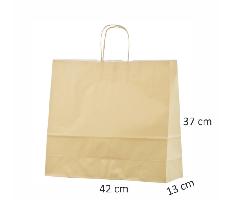 Beige papirsposer med tryk 774