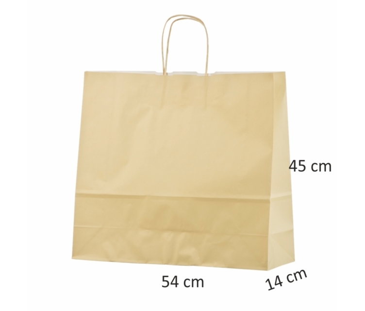 Beige papirsposer med tryk 772