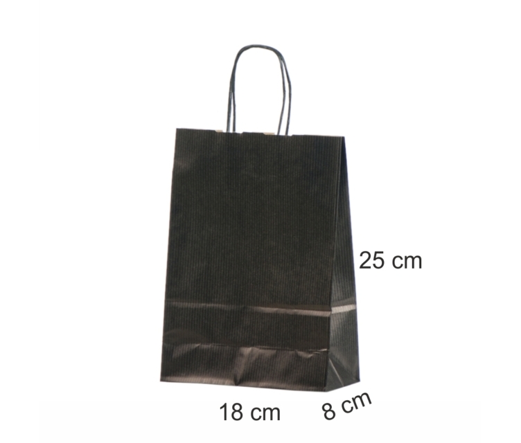 sorte papirsposer med tryk 198