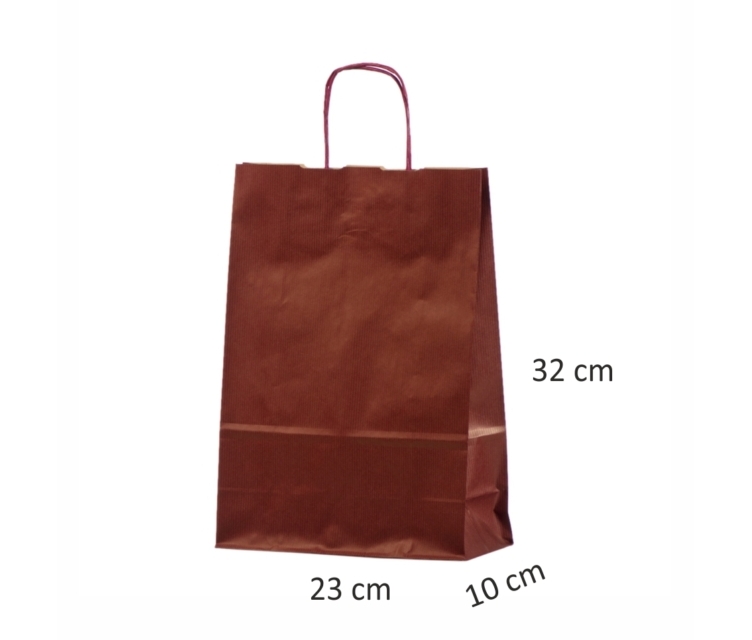 mørkerøde papirsposer med tryk1143