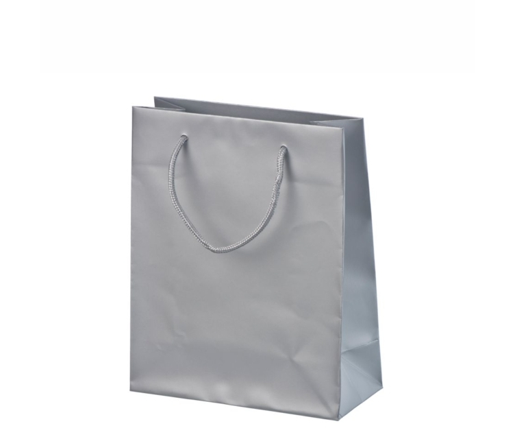 Sølv luksus-papirspose med blank laminering11