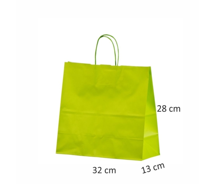 Lysegrønne papirsposer med tryk  eller logo 32