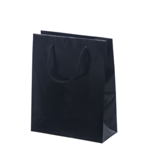 Sort luksus-papirspose med blank laminering 11