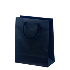 Sort luksus-papirspose med mat laminering