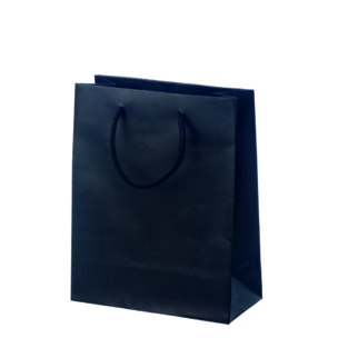 Sort luksus-papirspose med mat laminering