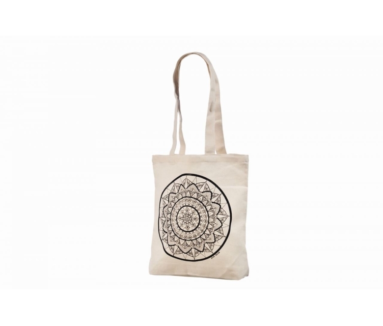 Naturfarvet mulepose i bomuld med ekstra styrke Størrelse 30×35+7 cm._1