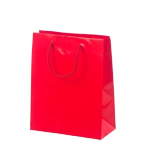 Rød luksus-papirspose med blank laminering11
