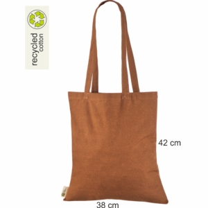 rust mulepose i bomuld med tryk og logo