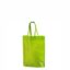 prisvenlige grønne non woven poser med tryk 29x35+11 cm.