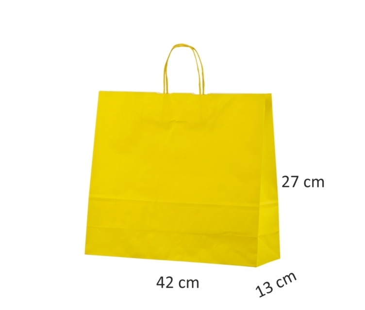 gule papirsposer med snoet hank9151