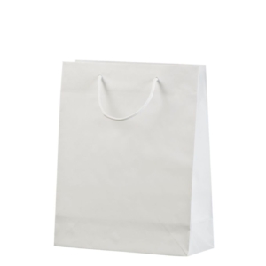 Hvid luksus-papirspose med mat laminering111