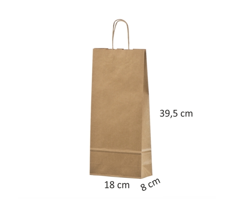 Brun vinpose i kraftpapir til 1 flaske11