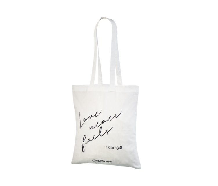 Disse hvide bomuldsmuleposer er lavet af 150 g bomuld.