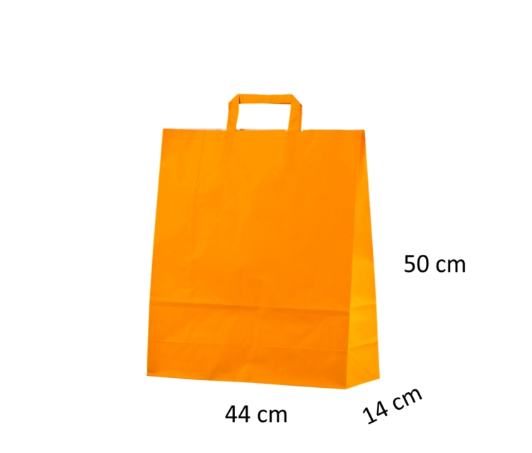 orange papirsposer med flad hank 24