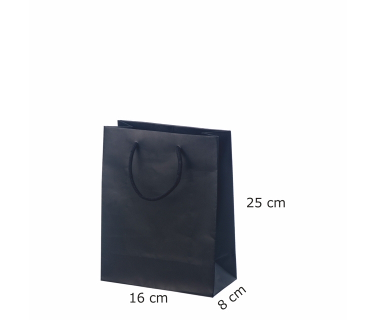 Sort papirspose med mat laminering7