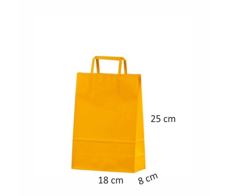 Orange papirsposer med flad hank