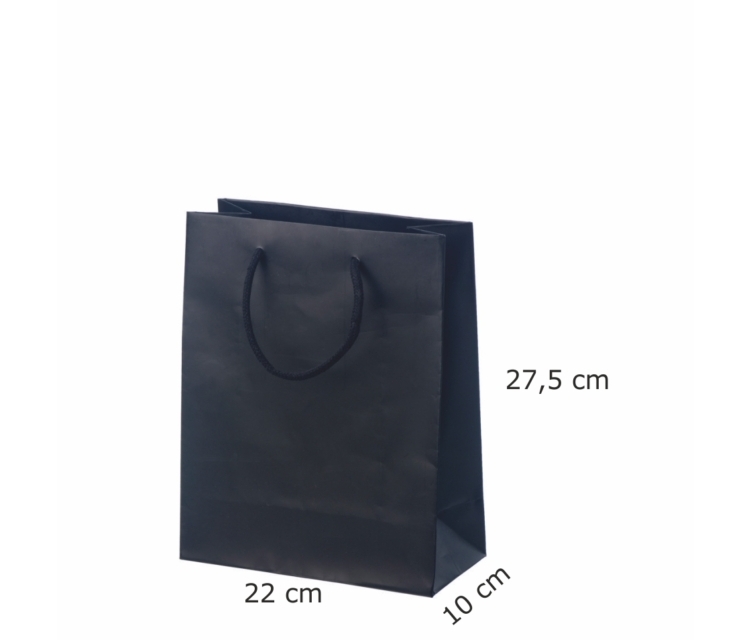 Sort papirspose med mat laminering5