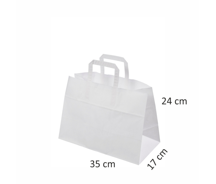 Hvide papirsposer med flad hank9