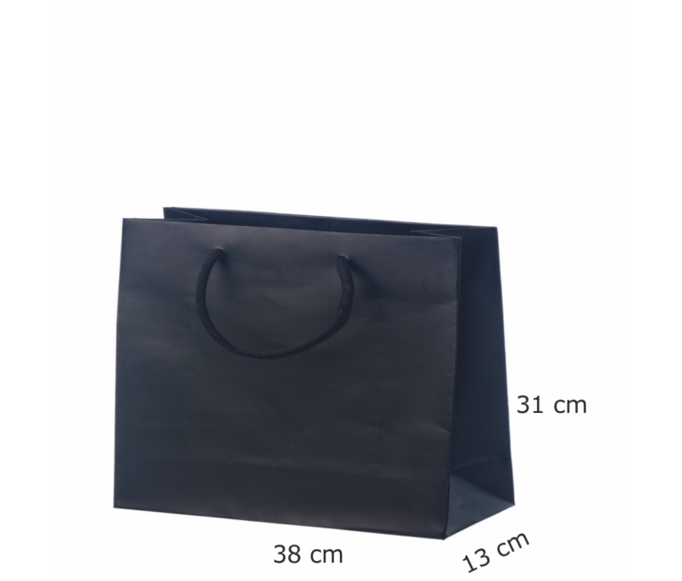 Sort papirspose med mat laminering2