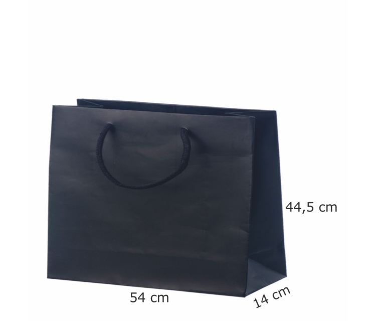 Sort papirspose med mat laminering9