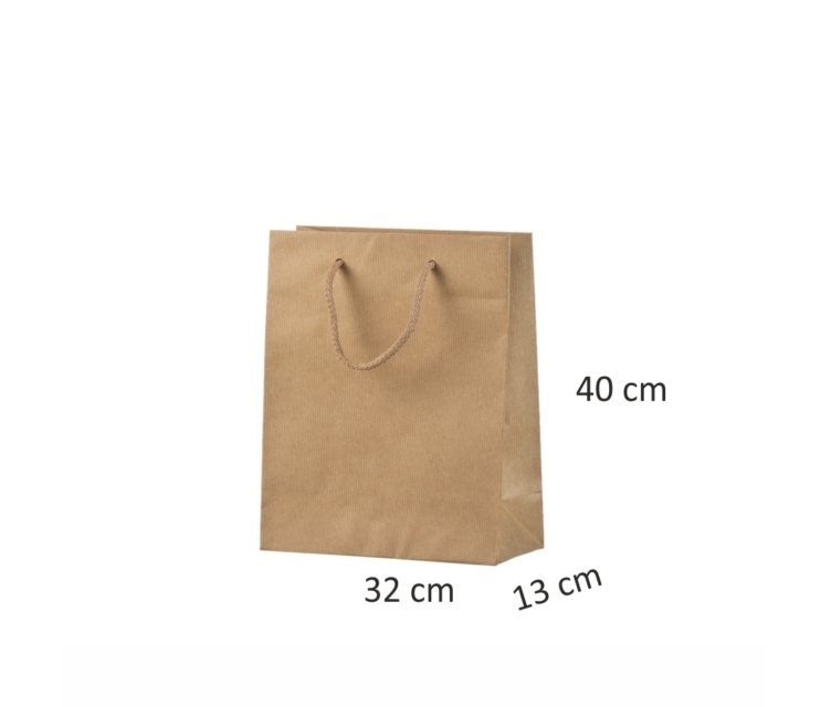 Brune håndlavede poser i kraftpapir med personligt tryk9