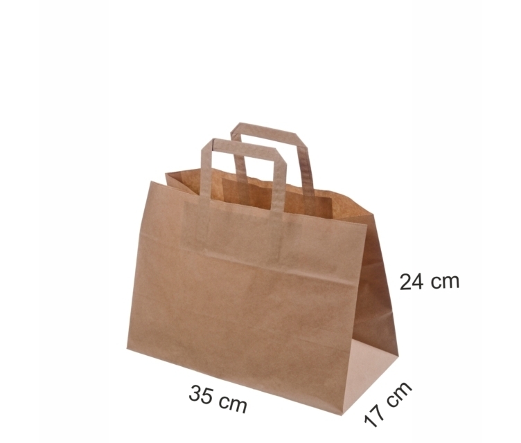 Brun takeaway-papirspose – 35x17x24,5 cm_1