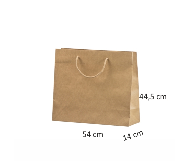 Brune håndlavede poser i kraftpapir med personligt tryk