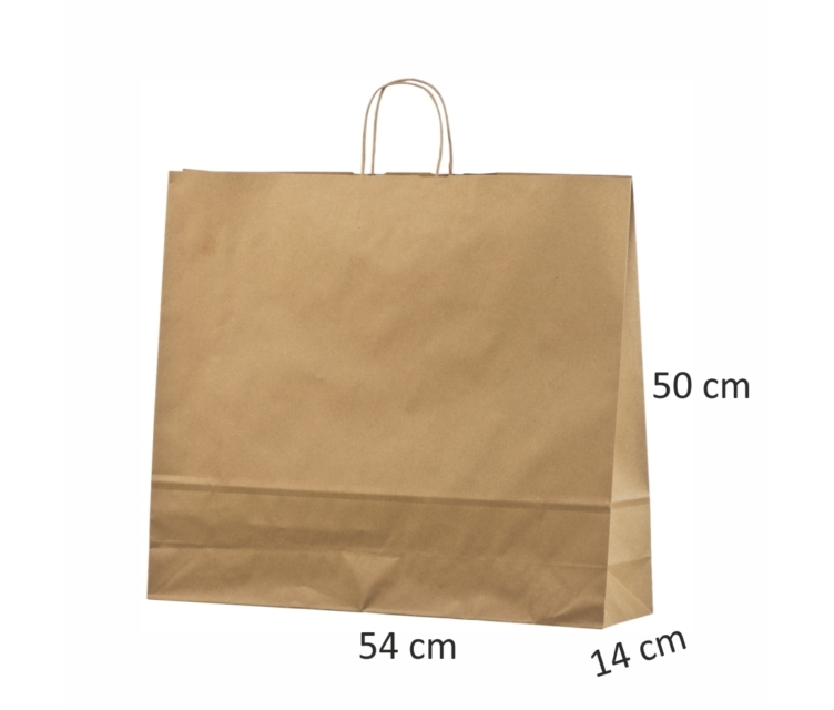 Øko-papirsposer med snoede håndtag54x14x50 cm
