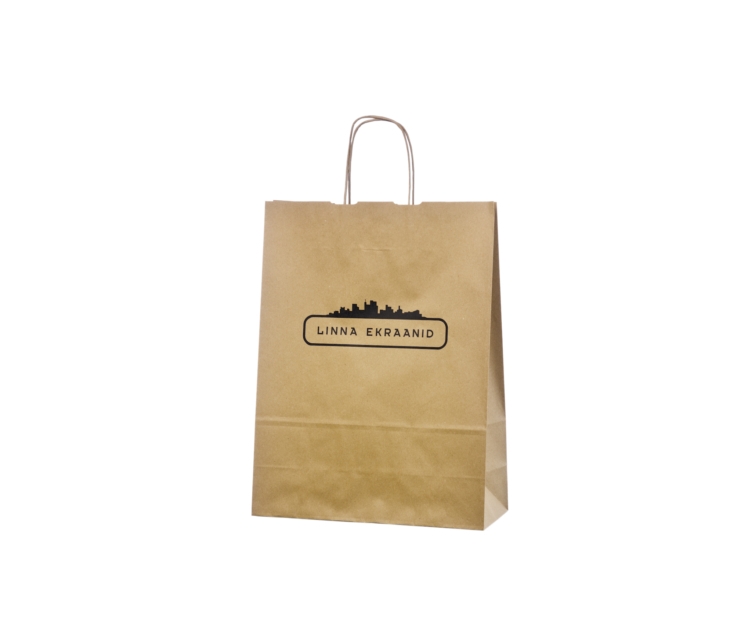 Brune papirsposer med snoet hank128