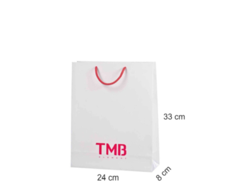 Exklusiva handgjorda papperskassar med tryck i A4-storlek_24x8x33 cm