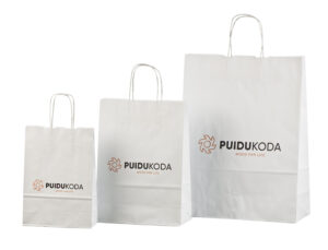 Hvide papirsposer med tryk 114