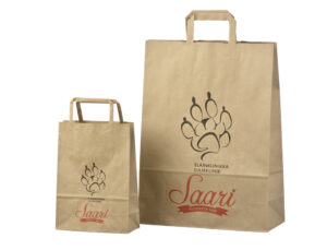 Øko-papirsposer med flad hank