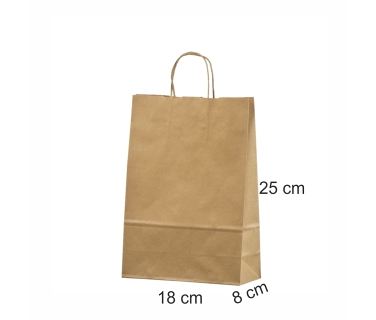 Brune papirsposer18x8x25 cm