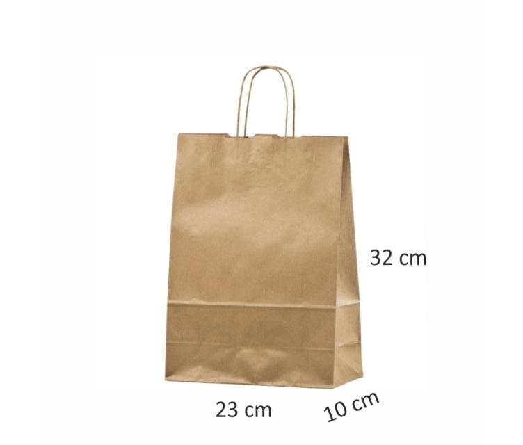 Brune papirsposer23x10x32 cm