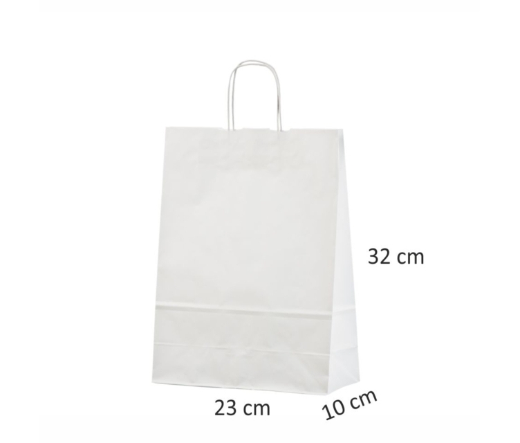 Hvide papirsposer23x10x32