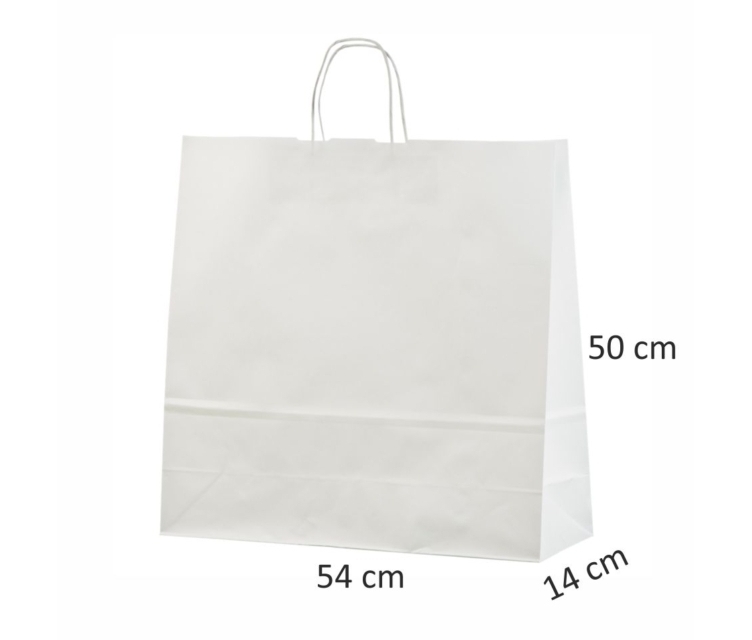 Hvide papirsposer54x14x50