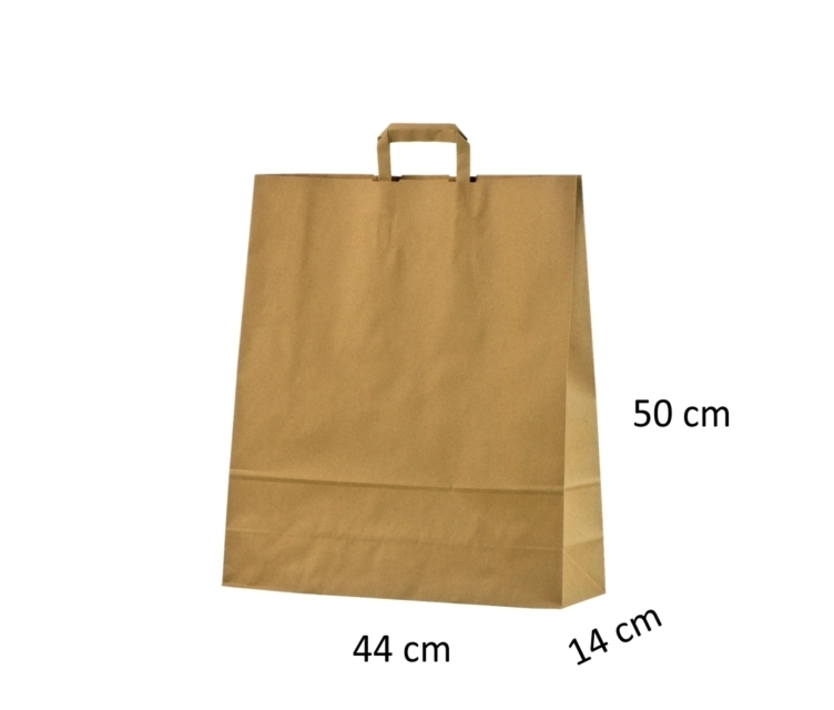 Øko-papirsposer med flad hank44x14x50